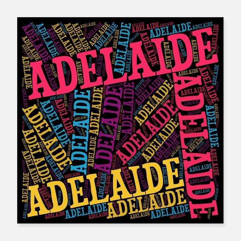 word art poster Adelaide word cloud gift idea Poster 16" x 16" (40x40 cm)