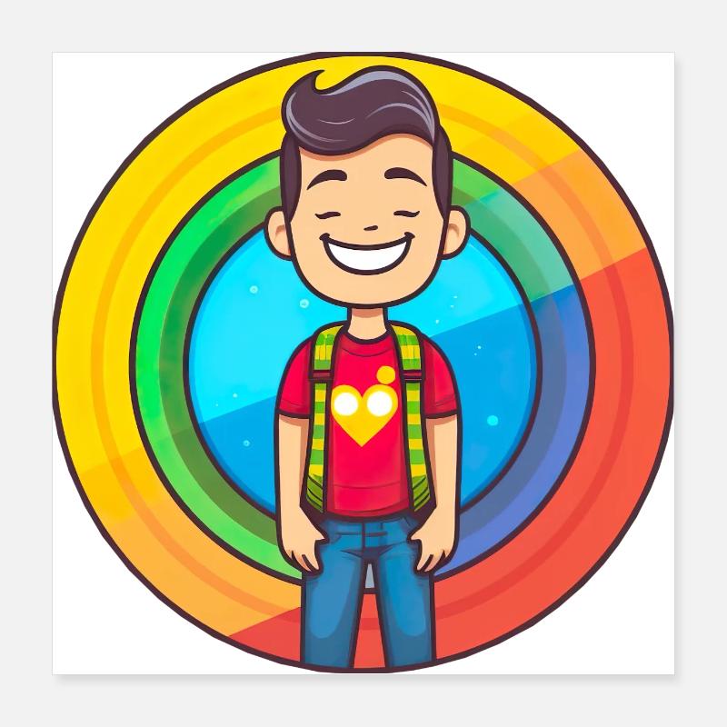 Pride LGBT Mann Kinder Poster 40x40 cm