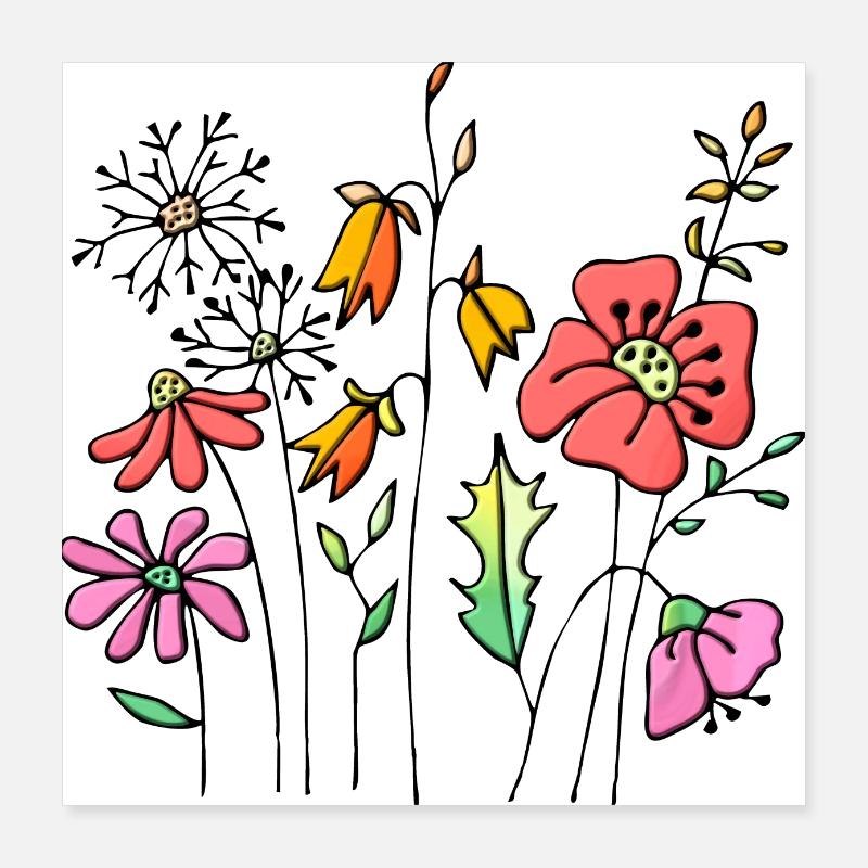 Fleur Poster 40 x 40 cm