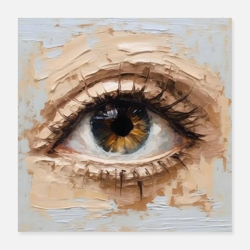 Auge Gemälde Poster 40x40 cm