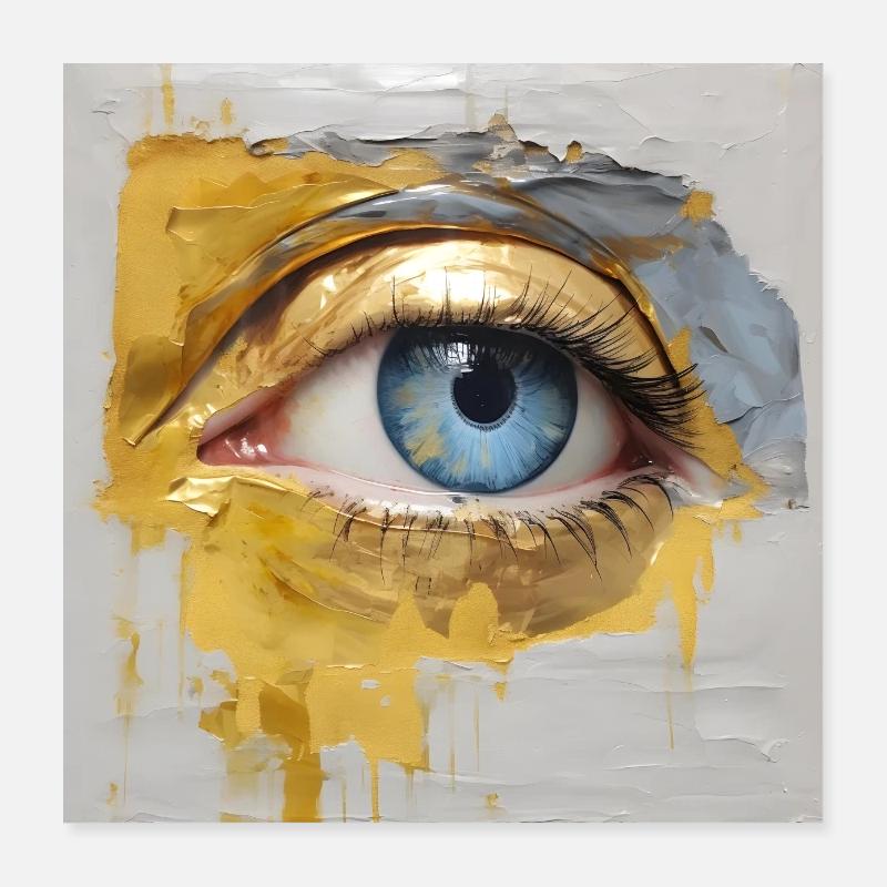 Auge Gemälde Poster 40x40 cm