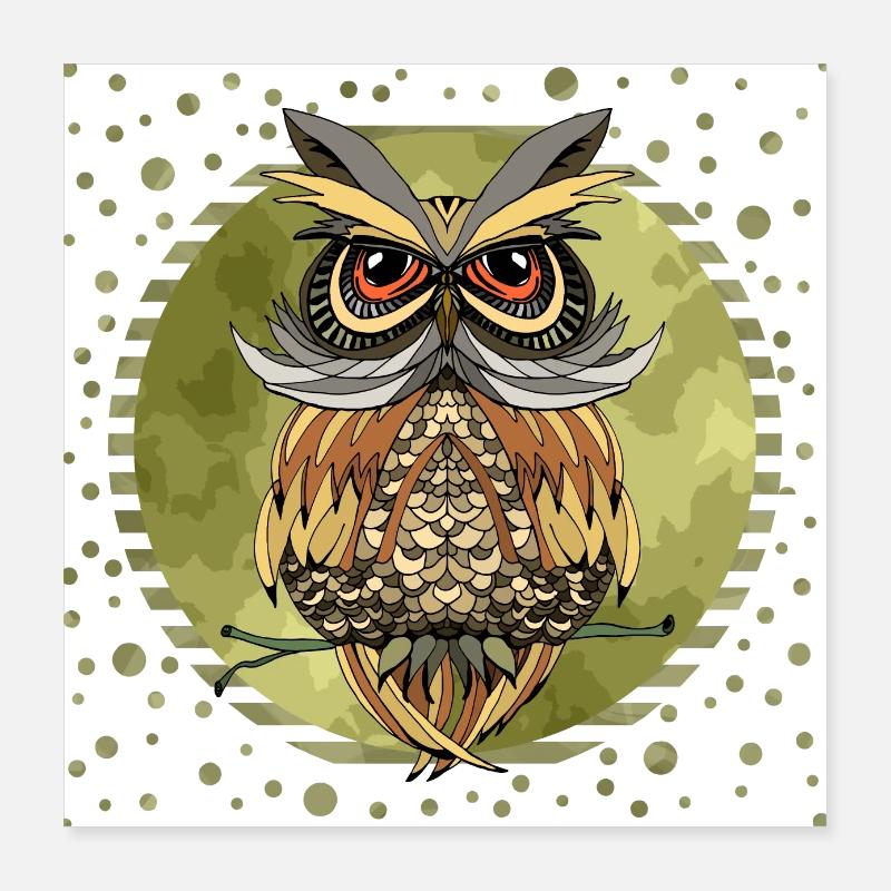 Owl bird Poster 16" x 16" (40x40 cm)