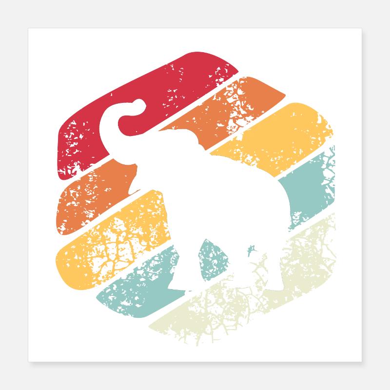 Vintage Gift Elephant Poster 16" x 16" (40x40 cm)