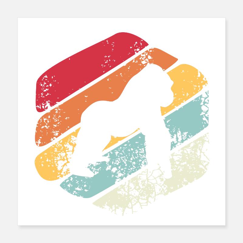 Gorilla gift Vintage Poster 16" x 16" (40x40 cm)