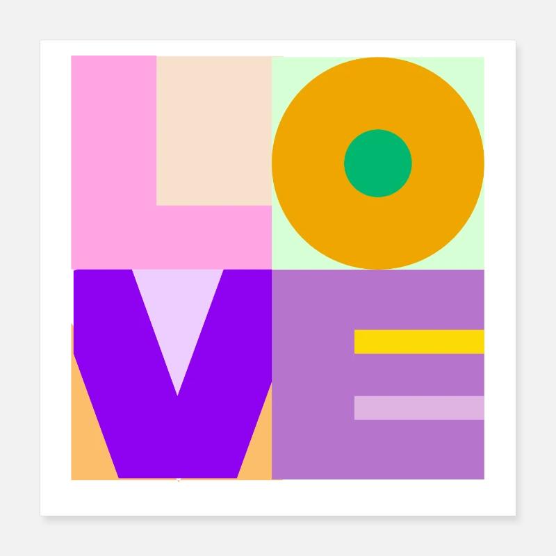 L’amour en couleurs Poster 40 x 40 cm