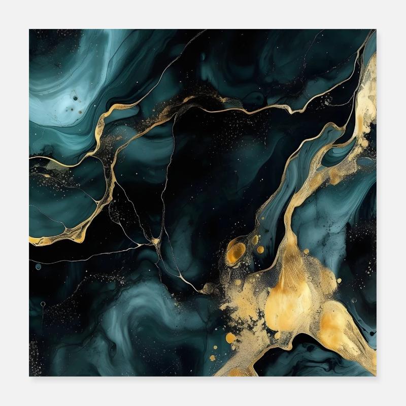 Texture de pierre naturelle en marbre Poster 40 x 40 cm