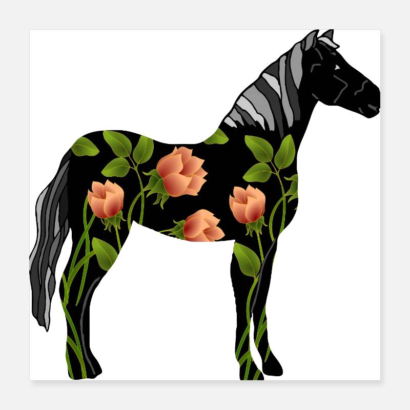 Pferd Poster 40x40 cm