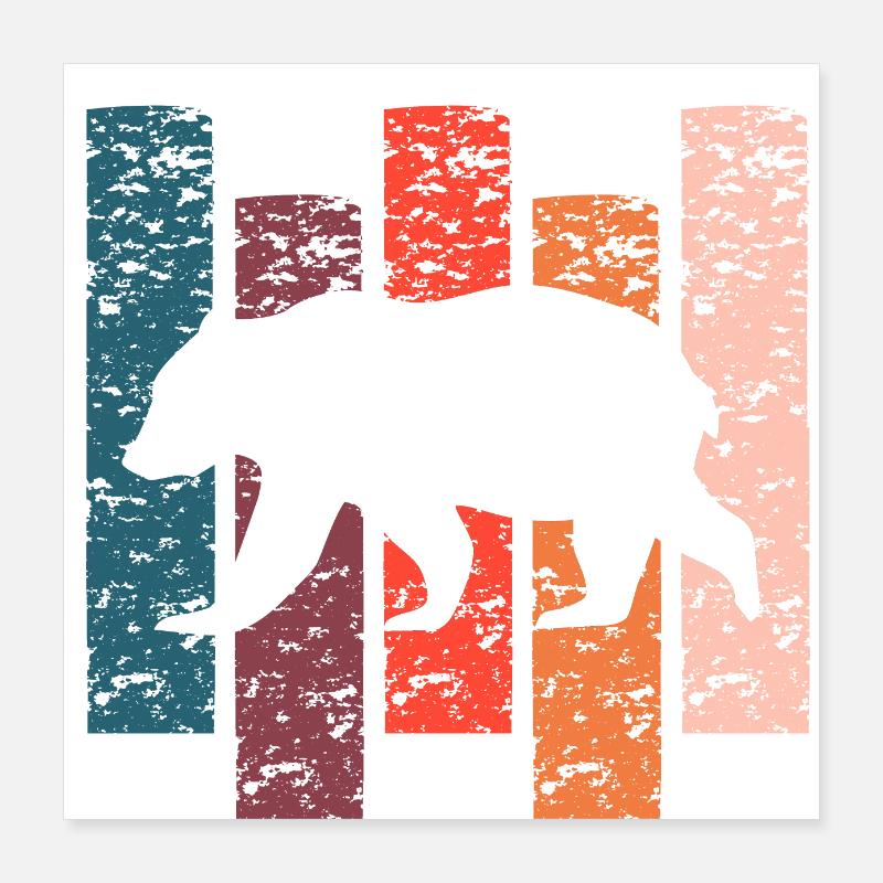 Vintage Geschenk Bär Poster 40x40 cm