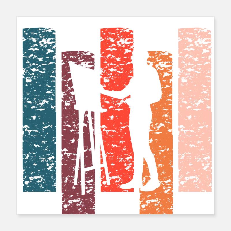 Vintage-Geschenkmaler Poster 40x40 cm