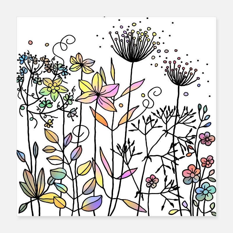 Fleur Poster 40 x 40 cm