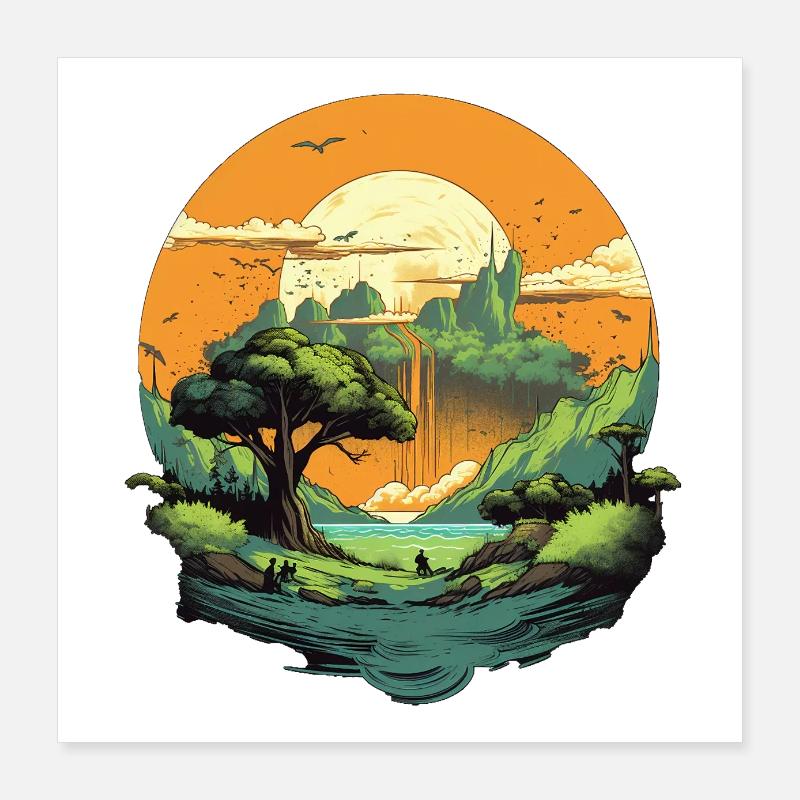 Paysage Poster 40 x 40 cm