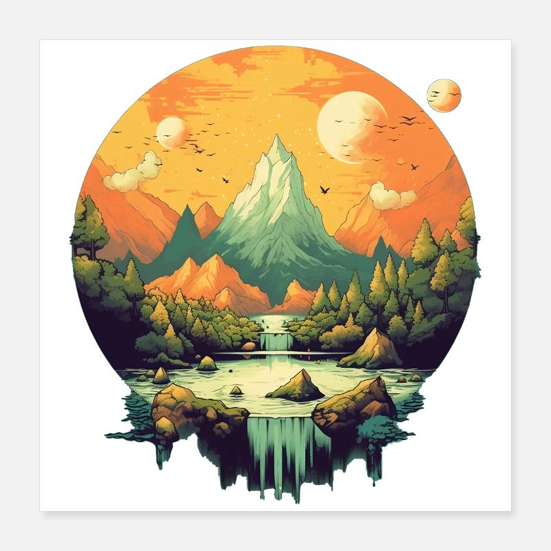 Landscape Poster 16" x 16" (40x40 cm)