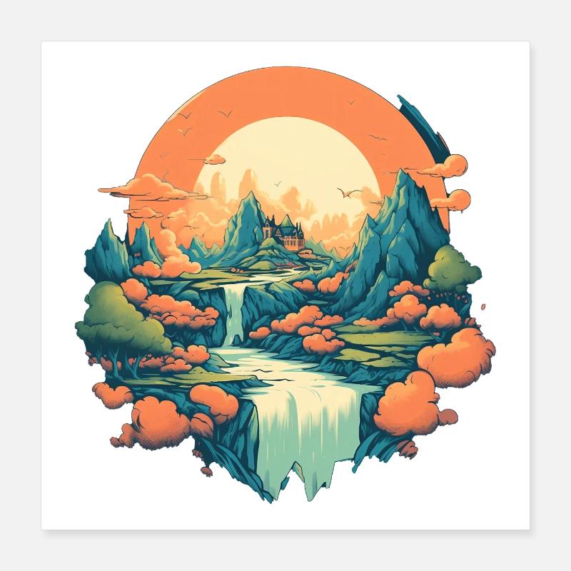 Paysage Poster 40 x 40 cm