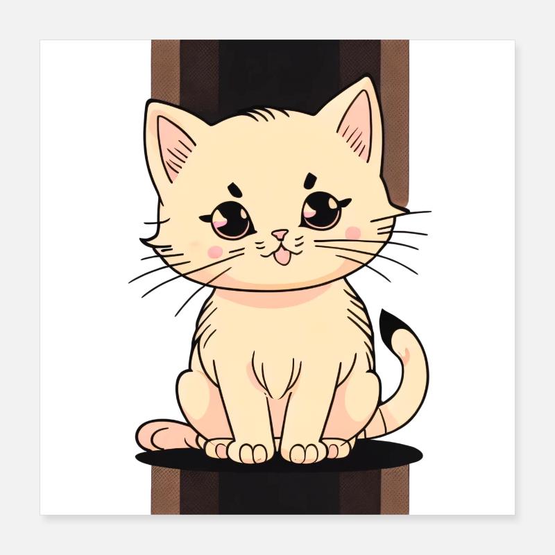 Chaton Mignon Poster 40 x 40 cm