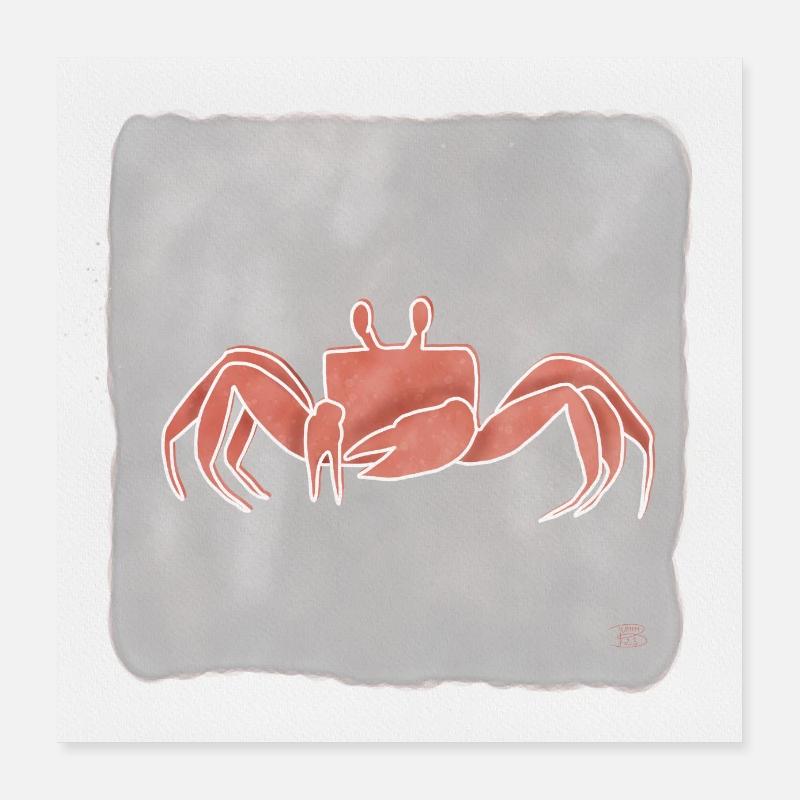 Crab Poster 16" x 16" (40x40 cm)