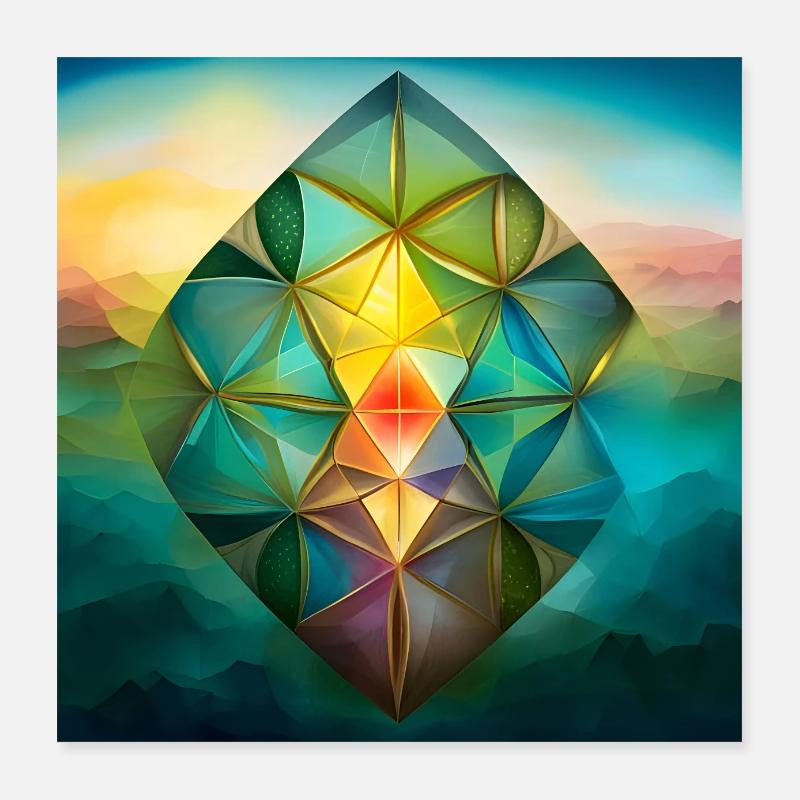 Mandala - Verdi Poster 40 x 40 cm