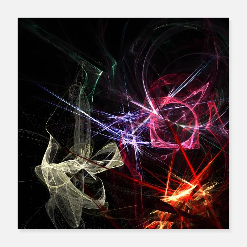 Affiche Voyage dans l’infini de l’univers I - Poster 40 x 40 cm - blanc