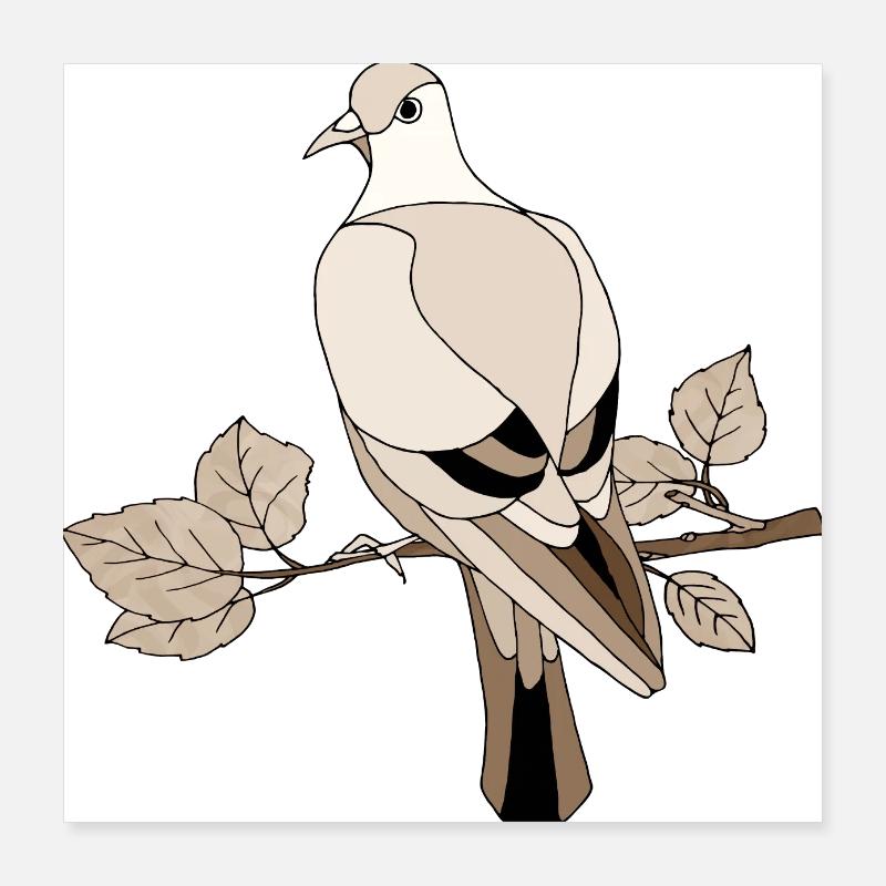 Bird Poster 16" x 16" (40x40 cm)