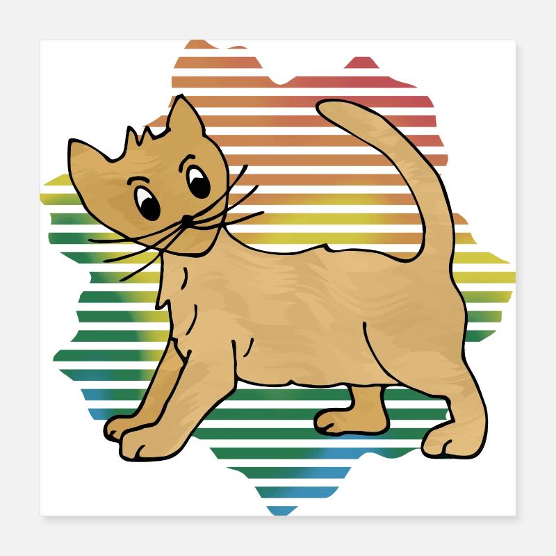 Cat Poster 16" x 16" (40x40 cm)