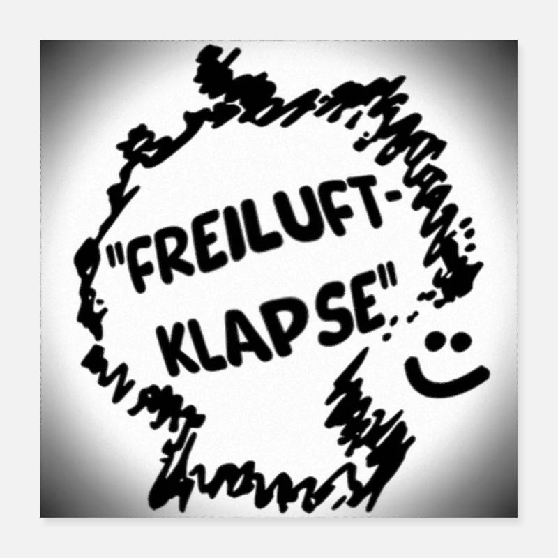 Freiluftklapse Poster 40x40 cm