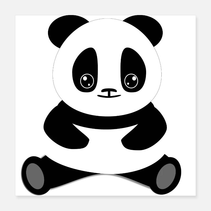Cute Panda Poster 16" x 16" (40x40 cm)