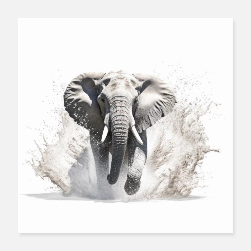 Elefant Poster 40x40 cm