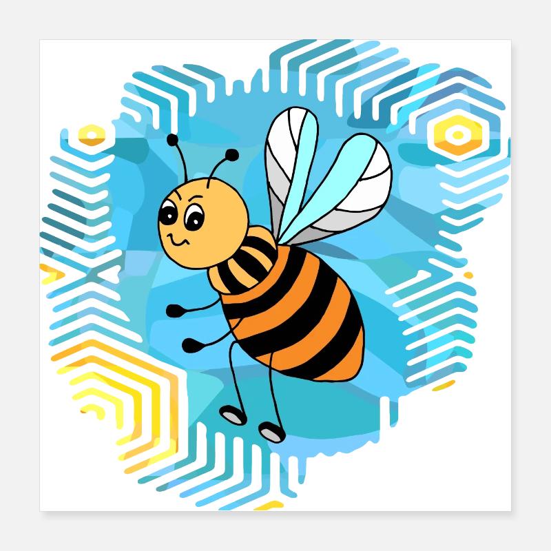 Biene Poster 40x40 cm