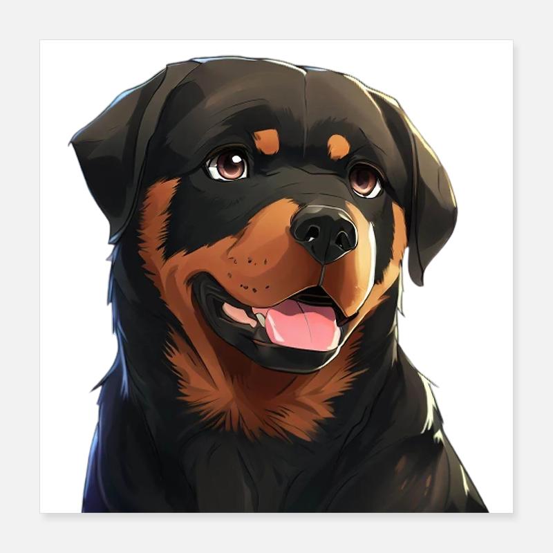 Rottweiler Poster 16" x 16" (40x40 cm)