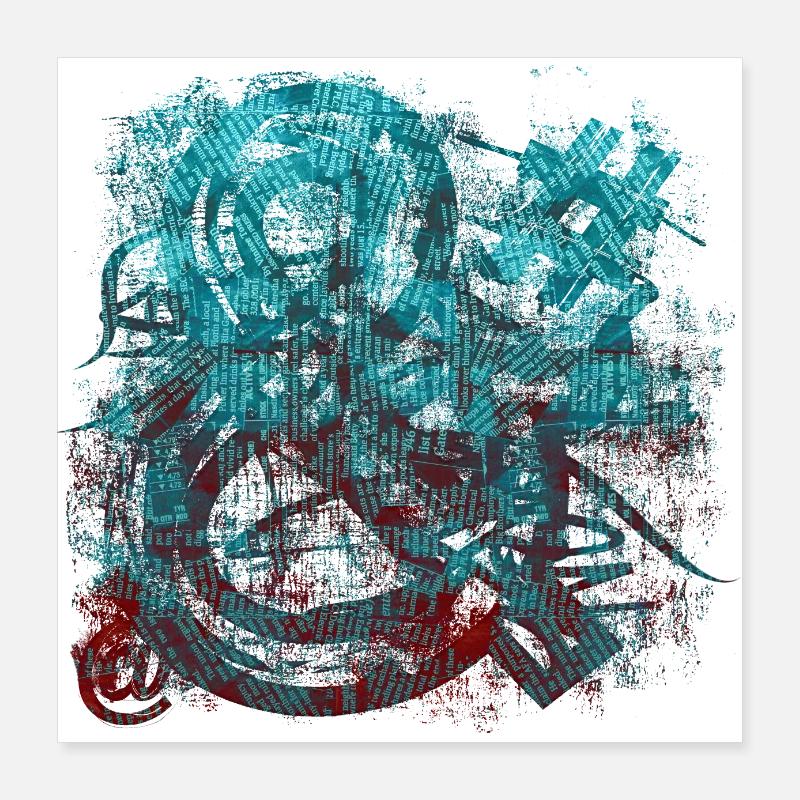 Graffiti style Splash hip hop colors painter color Poster 16" x 16" (40x40 cm)