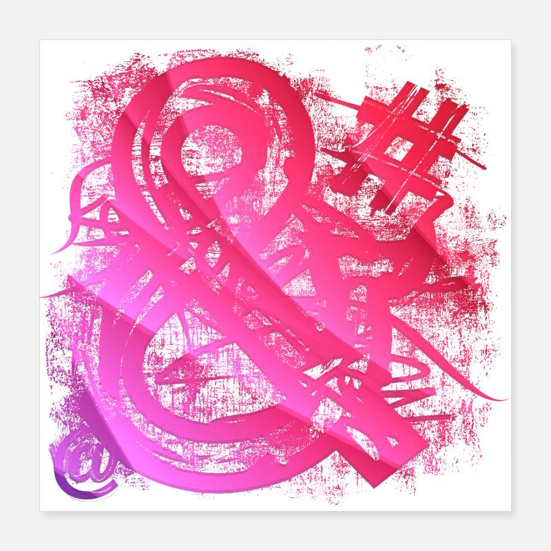Graffiti-Stil Splash Hip Hop Farben Maler Farbe Poster 40x40 cm