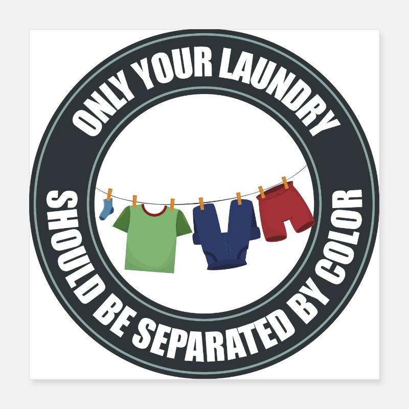 Only your laundry should be seperated by color Poster 16" x 16" (40x40 cm)