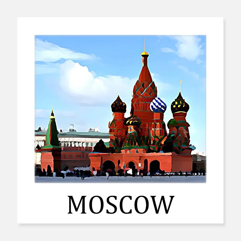 Moscow Poster 16" x 16" (40x40 cm)