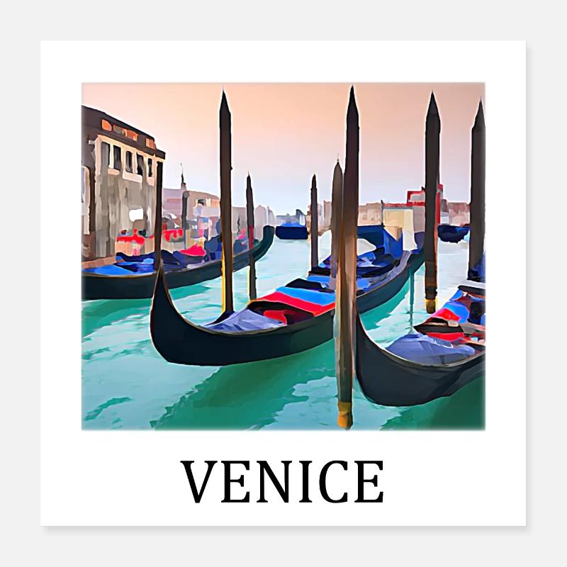 Venise - Poster 40 x 40 cm - blanc