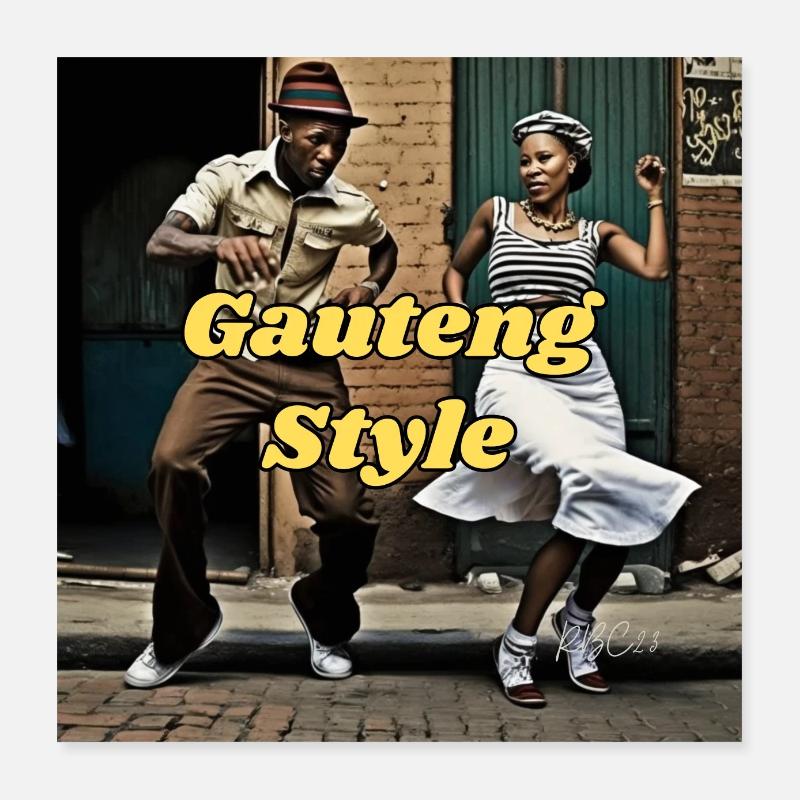 Gauteng-Stil Poster 40x40 cm