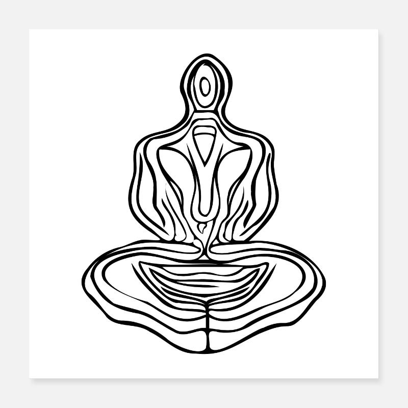 Affiche de méditation abstraite Poster 40 x 40 cm