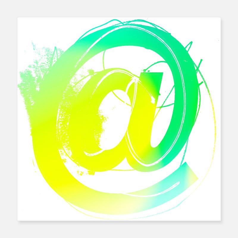 Internet email www drôle de mème grunge tech leters Poster 40 x 40 cm