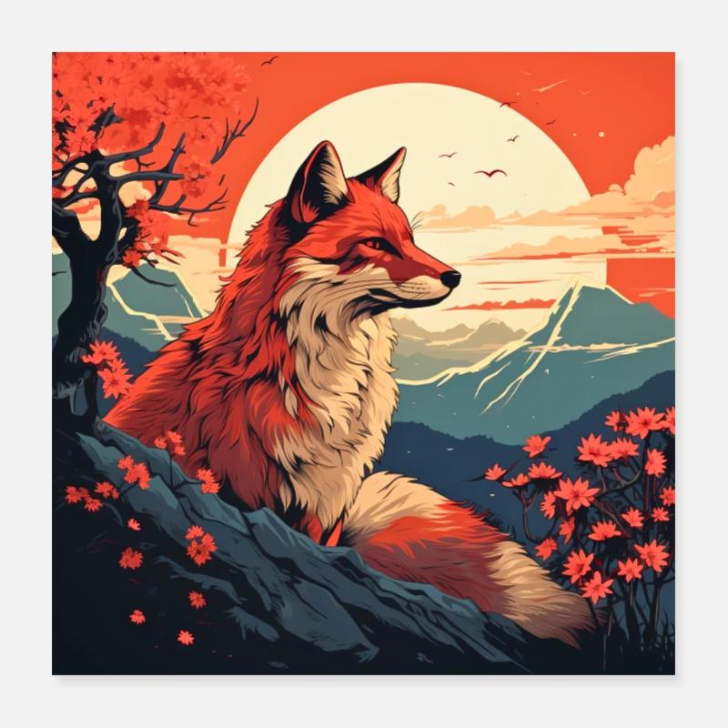 Unterschiedliche Morgendämmerung Poster 40x40 cm