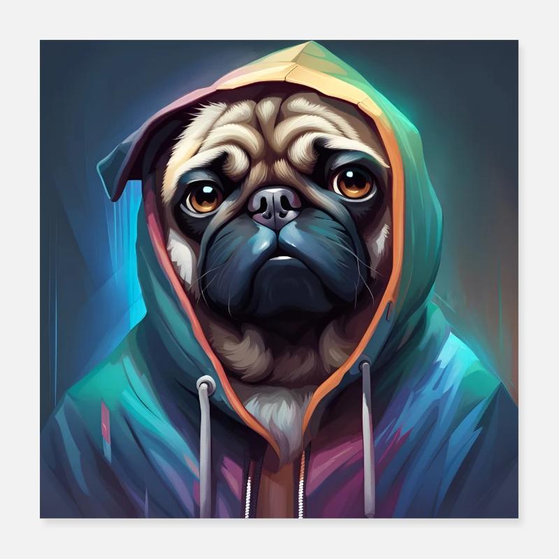 Carlin dans un sweat à capuche Poster 40 x 40 cm