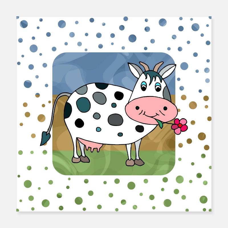 Vache Poster 40 x 40 cm