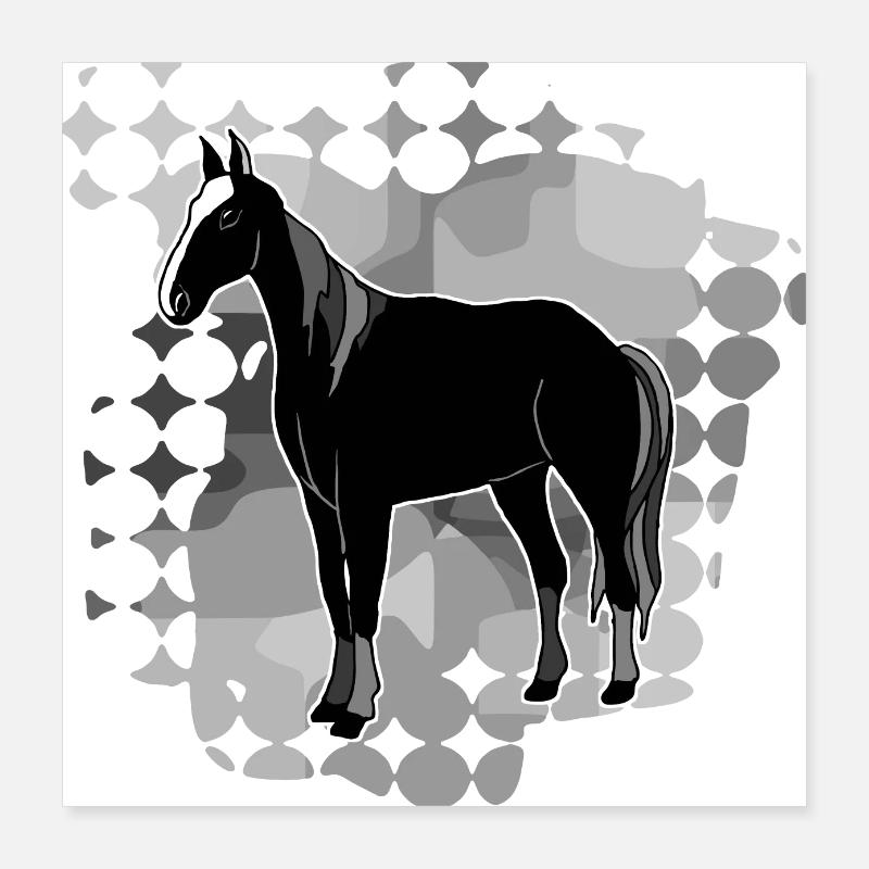 Pferd Poster 40x40 cm