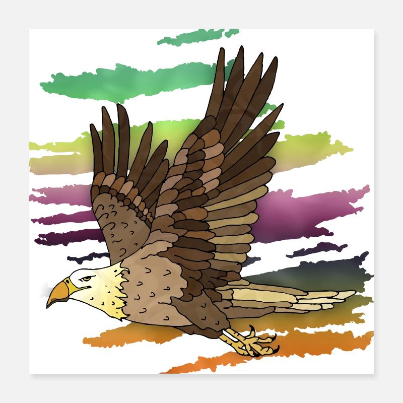 Oiseau Poster 40 x 40 cm