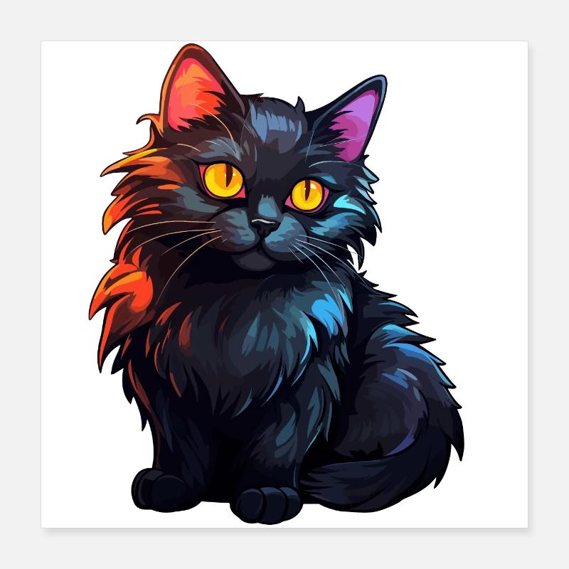 Black kitten Poster 16" x 16" (40x40 cm)