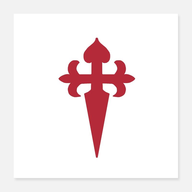 Saint-Jacques-de-Compostelle Poster 40 x 40 cm