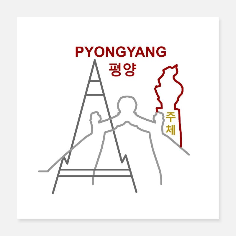 Pjöngjang Poster 40x40 cm