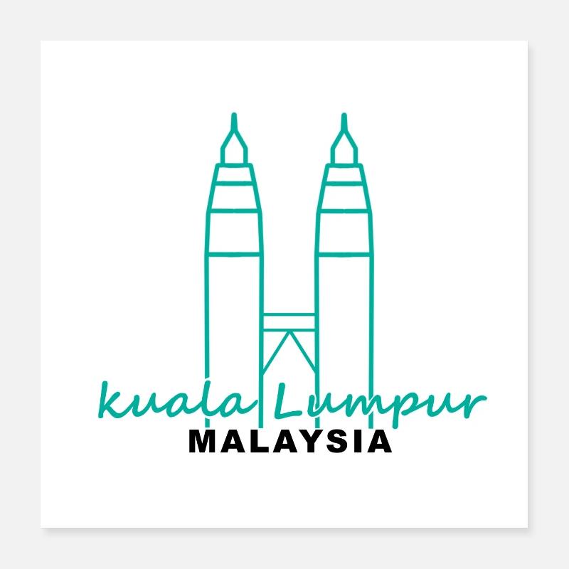 Kuala Lumpur Poster 40x40 cm