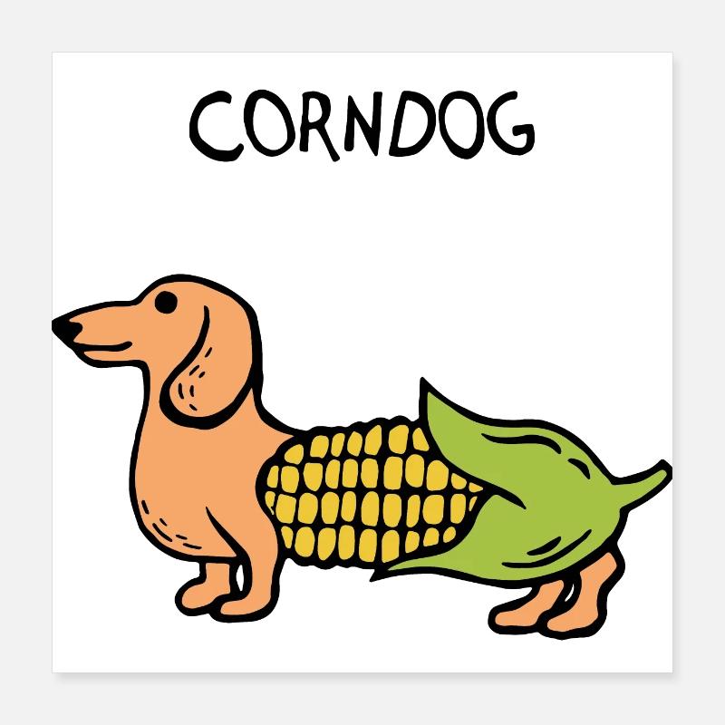 Corndog (Chien de maïs Poster 40 x 40 cm