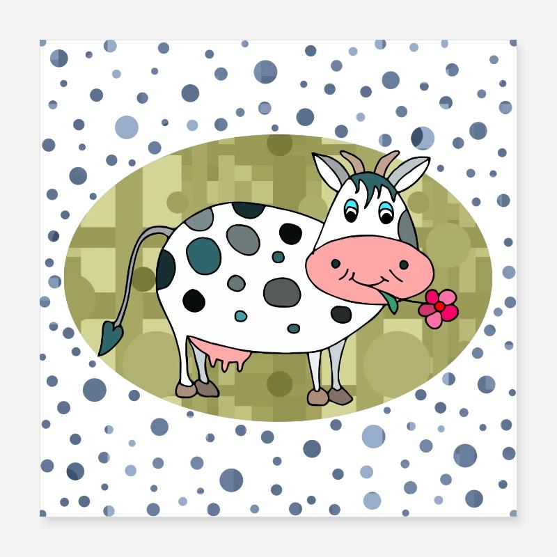 Vache Poster 40 x 40 cm