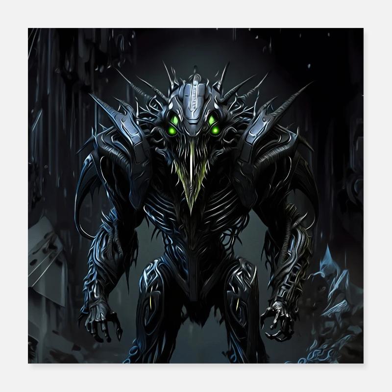 Monster - Poster 16" x 16" (40x40 cm) - white