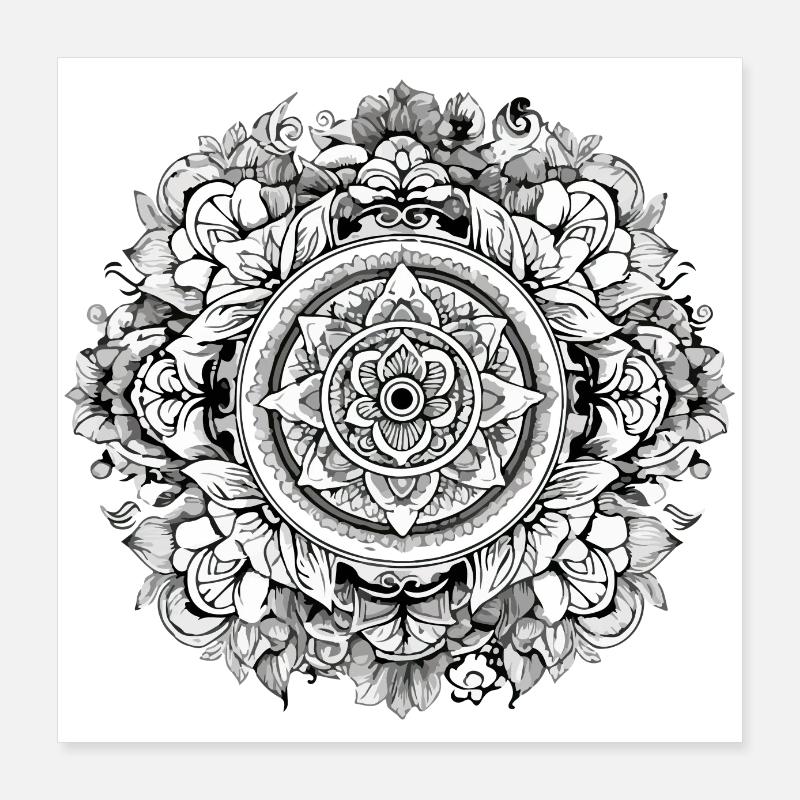 Mandala Zen n°1 Poster 40x40 cm