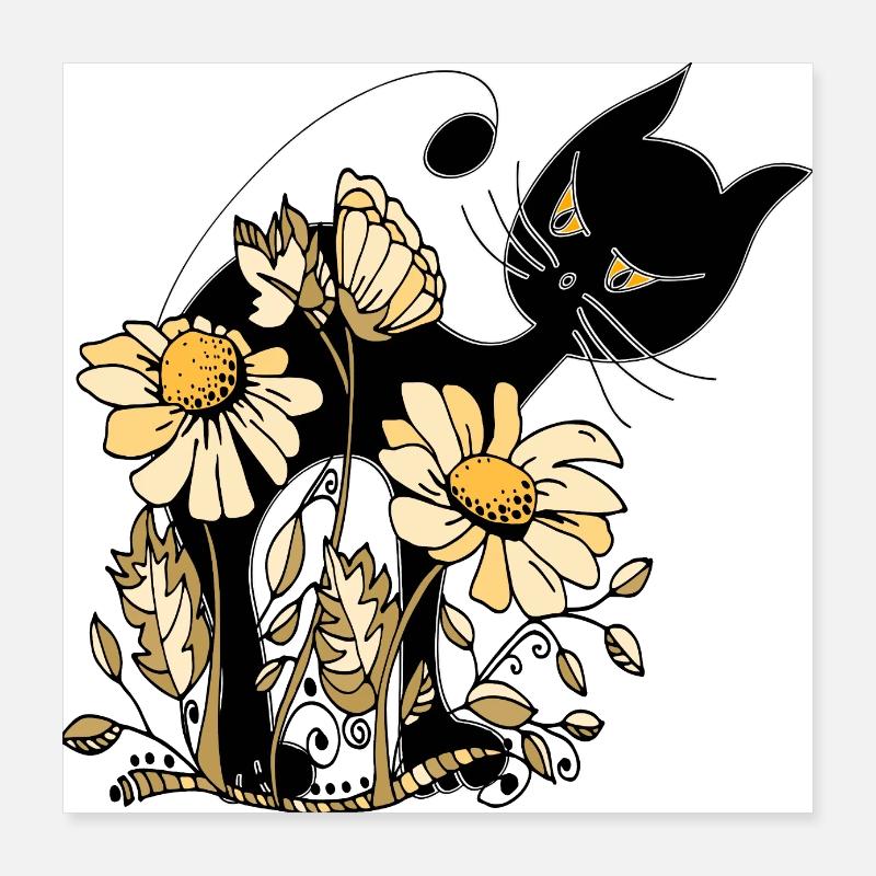 Cat Poster 16" x 16" (40x40 cm)